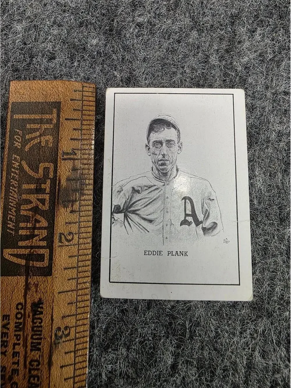 Eddie Plank Philadelphia A's Vintage Baseball Card Black & White 1954 Callahan